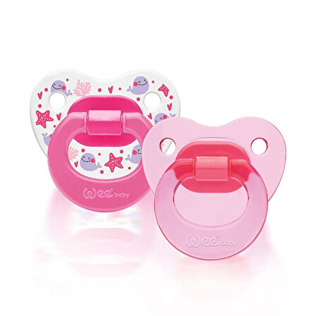 439 Wee Baby 2'li Damaklı Emzik No:3 Pembe (4 ADET)