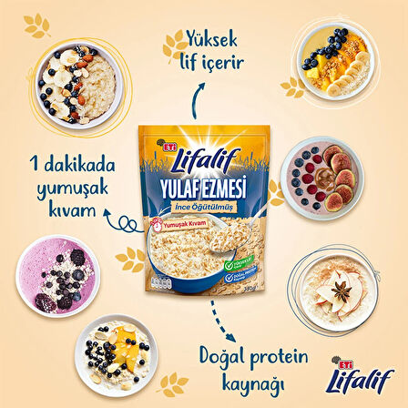 Lifalif İnce Öğütülmüş Yulaf Ezmesi 350 Gr (4 ADET)