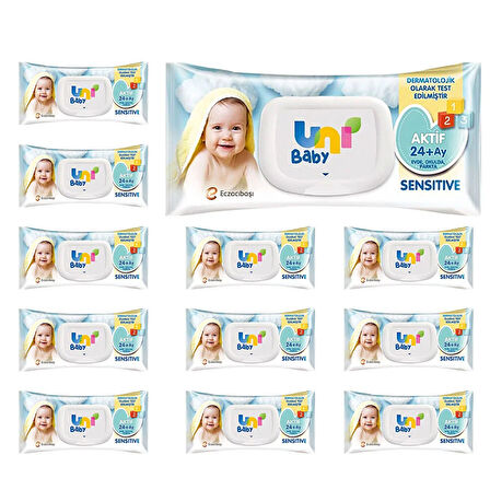 Aktif Sensitive Bebek Islak Mendil 24+ Ay 12x90 Adet (5 ADET)