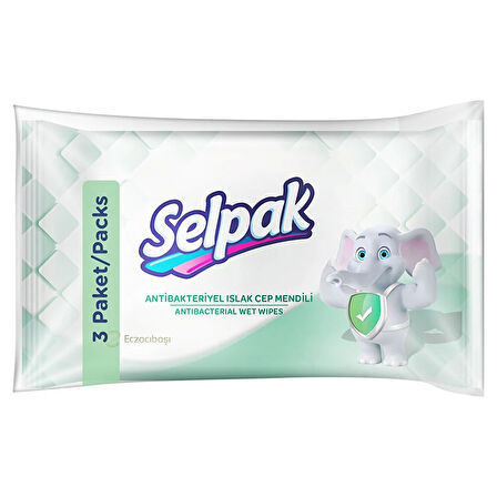 Antibakteriyel Islak Cep Mendil 3x15 Adet (5 ADET)