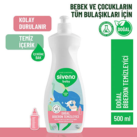 Bebek Doğal Emzik ve Biberon Temizleyici 500ml (5 ADET)