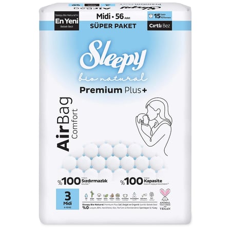 Bio Natural Airbag 3 Beden 56 Adet (5 ADET)
