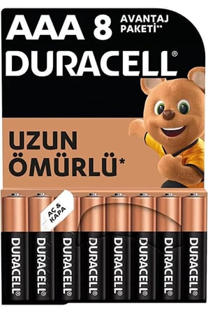 Alkalin AAA İnce Pil 6+2 Adet