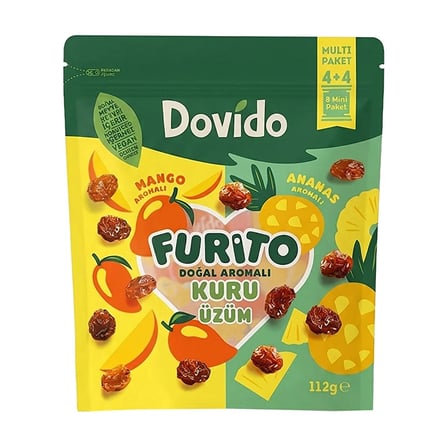 Multi Furito Mango&Ananas Aromalı Üzüm 112 G (3 ADET)