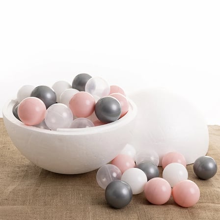 Pembe-Gümüş-Beyaz-Şeffaf Havuz Topları 50'li 7 cm (4 ADET)