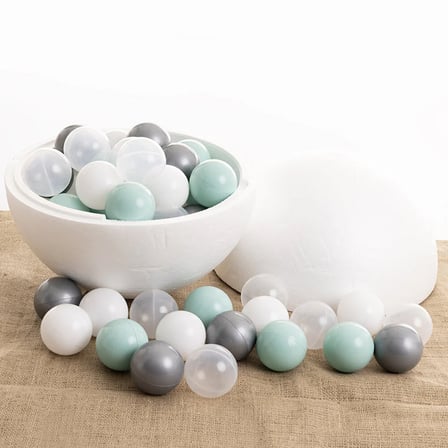 Mint-Gümüş-Beyaz-Şeffaf Havuz Topları 50'li 7 cm (5 ADET)