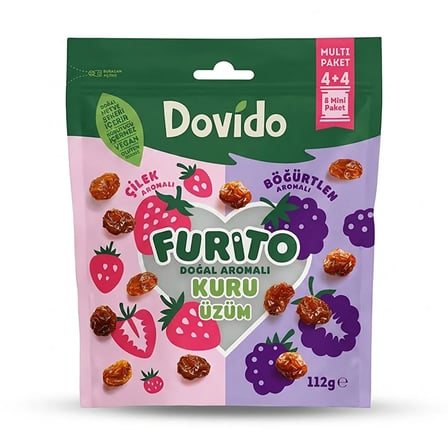 Multi Furito Çilek&Böğürtlen Aromalı Üzüm 112 G (5 ADET)