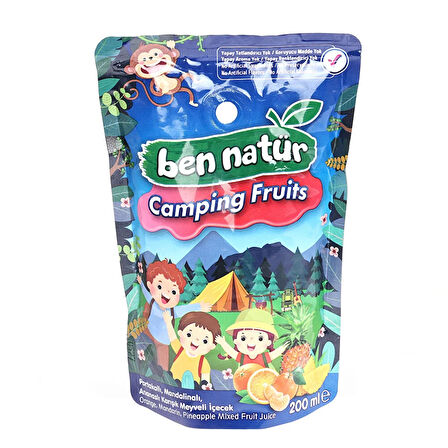 Camping Fruits Portakallı, Mandalinalı, Ananaslı Karışık Meyveli İçecek 200 ml