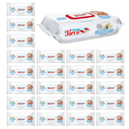 Beyaz Sabun Kokulu Bebek Islak Mendil 24 x 90 Adet