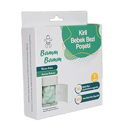 Kokulu Bebek Bezi Çöp Poşeti 495 Bez Kapasiteli