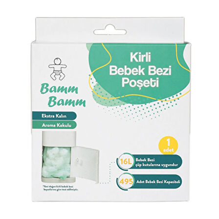 Kokulu Bebek Bezi Çöp Poşeti 495 Bez Kapasiteli