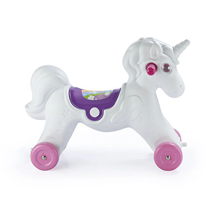 Oyuncak Unicorn Sallanan Tekerlekli At