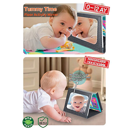 Tummy Time Zeka Kartları Güvenli Bebek Aynası