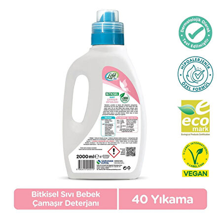 Life by Fakir Baby Bitkisel Çamaşır Deterjanı 2000ml