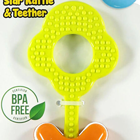 Yıldız Çıngıraklı Diş Kaşıyıcı Asortili