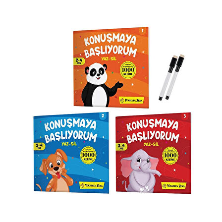 Konuşturan Yaz Sil 3'lü Kitap Seti