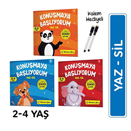 Konuşturan Yaz Sil 3'lü Kitap Seti