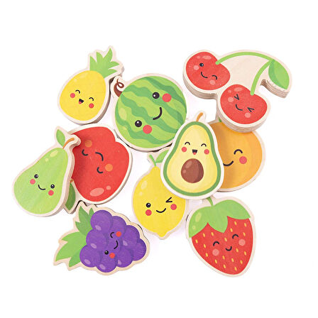 Meyveler 3D Ahşap Puzzle