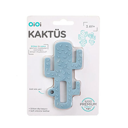Silikon Diş Kaşıyıcı Kaktüs Mavi