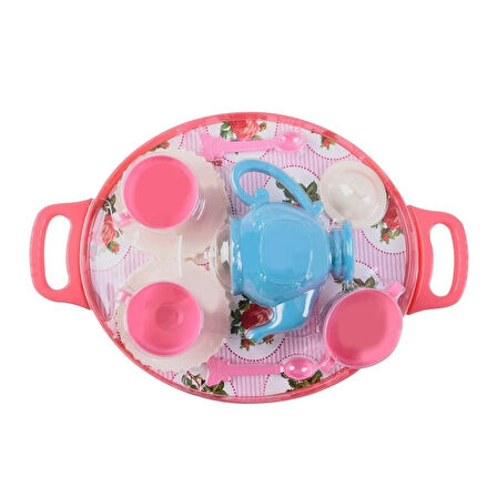 Zuzu Tepsili Çay Seti Pembe