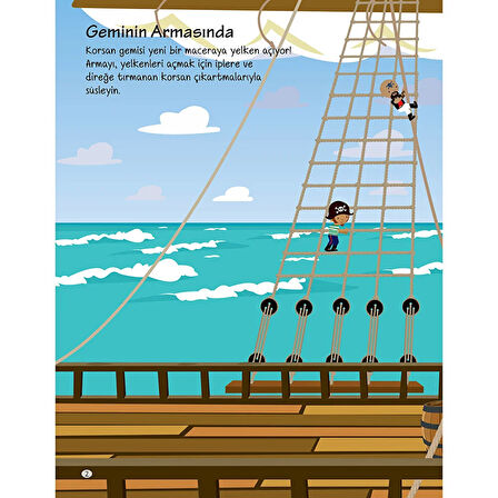555 Eğlenceli Çıkartma - Korsan Gemisi