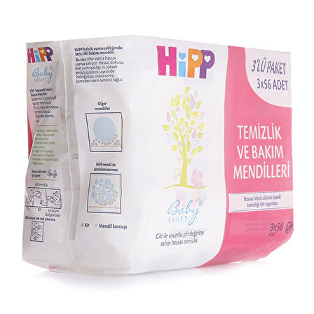 Temizlik Ve Bakım Bebek Islak Mendil 3x56 Adet