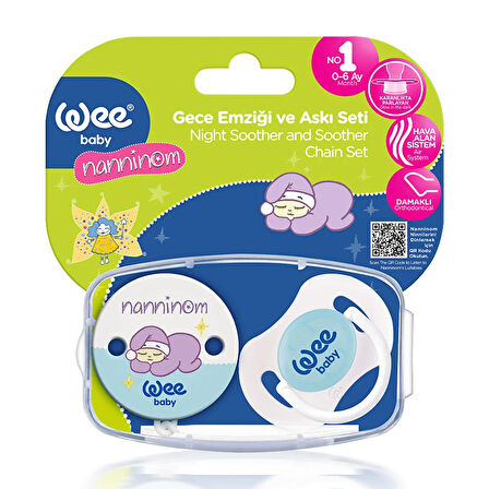 Nanninom Gece Emziği ve Emzik Askısı Seti