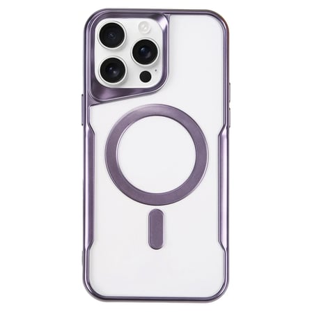 Apple iPhone 16 Pro Kılıf Boyi Magsafe Silikon Kapak - Derin Mor