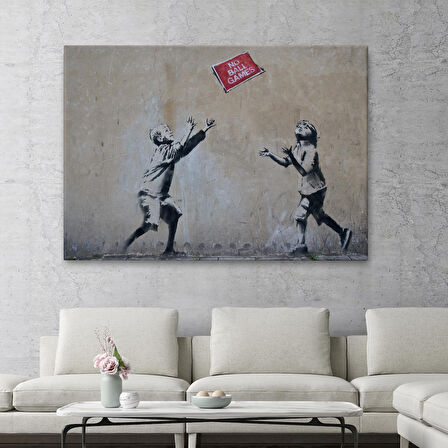 Banksy Stencil'in Top Oyunları Yok İsimli Eseri Kanvas Tablo-5006