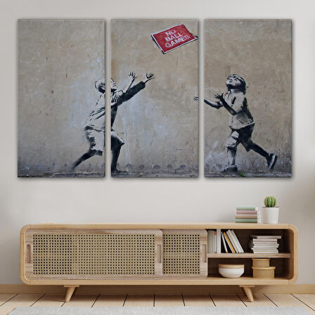 Banksy Stencil'in Top Oyunları Yok İsimli Eseri Kanvas Tablo-5006