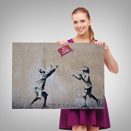 Banksy Stencil'in Top Oyunları Yok İsimli Eseri Kanvas Tablo-5006