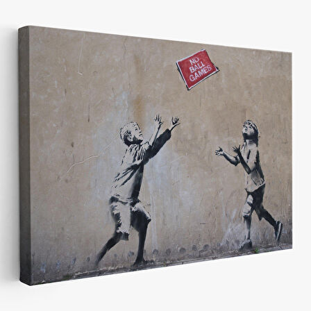Banksy Stencil'in Top Oyunları Yok İsimli Eseri Kanvas Tablo-5006