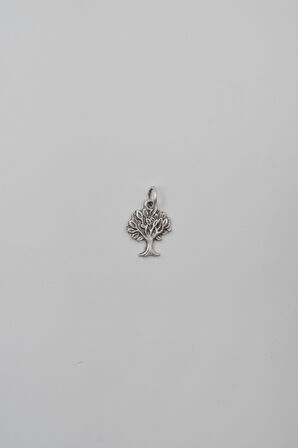 Hayat Ağacı Anahtarlık - Antik Gümüş Kaplama - Kadın Erkek