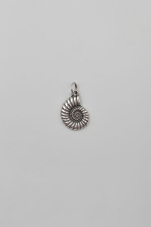 Spiral Deniz Kabuğu Anahtarlık - Antik Gümüş Kaplama - Kadın Erkek