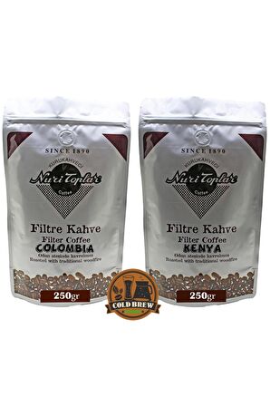 Nuri Toplar Filtre Kahveleri Kenya Ve Colombia Yöresel Paket 2x250 Gram