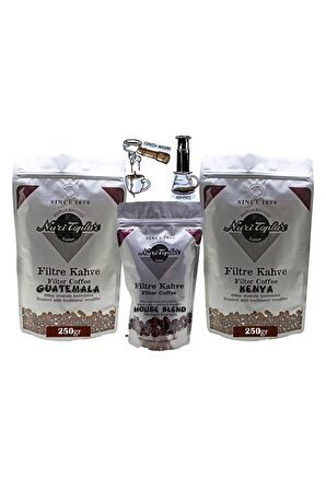 Nuri Toplar Filtre Kahve Kenya Ve Guatemala House Blend 3'lü Paket