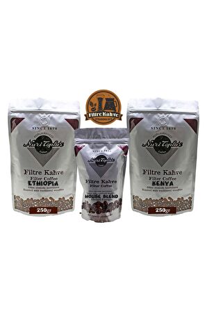 Nuri Toplar Filtre Kahve Kenya Ve Ethiopia House Blend 3'lü Paket