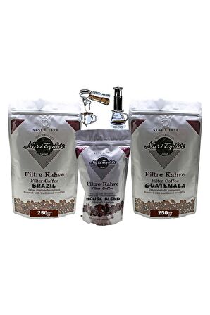 Nuri Toplar Filtre Kahve Brazil Ve Guatemala House Blend 3'lü Paket