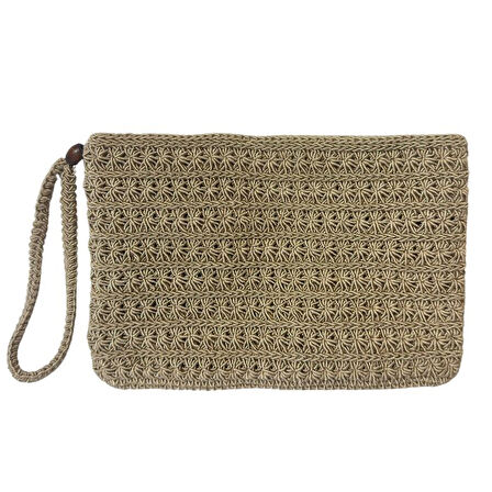 Uretti - Şennur 3131 0764 El Örgüsü Pamuk Polyester Portföy Çanta - 25 x 17 cm