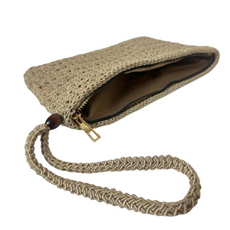 Uretti - Şennur 3131 0764 El Örgüsü Pamuk Polyester Portföy Çanta - 25 x 17 cm