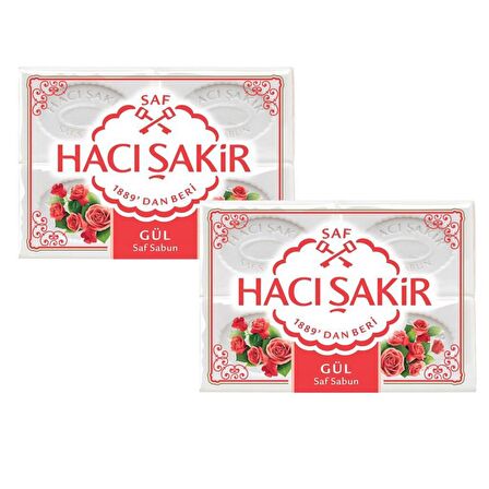 Hacı Şakir Gül Kalıp Sabun 4x150GR X 2 Adet