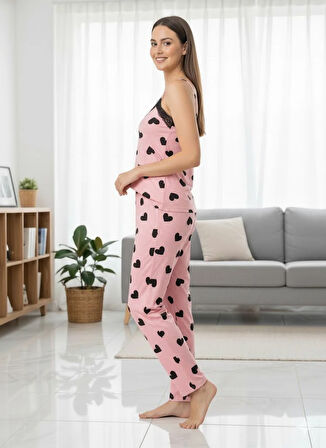 KADIN KALP DETAYLI PİJAMA TAKIM