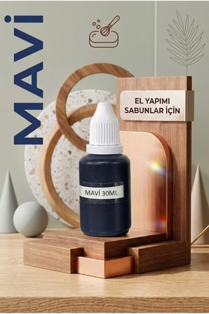 Şeftali Esanslı Mavi Boyalı Şeffaf Sabun Bazı Seti 30ml Esans 30ml Boya 500gr Baz