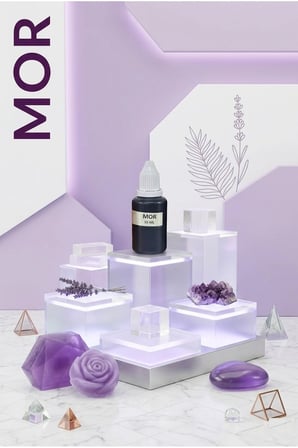 Blue Soap Esanslı Mor Boyalı Şeffaf Sabun Bazı Seti 30ml Esans 30ml Boya 500gr Baz