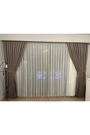 Fon perde, tül perde, salon perdesi, oturma odası perdesi, BROÇÖL HEDİYELİ