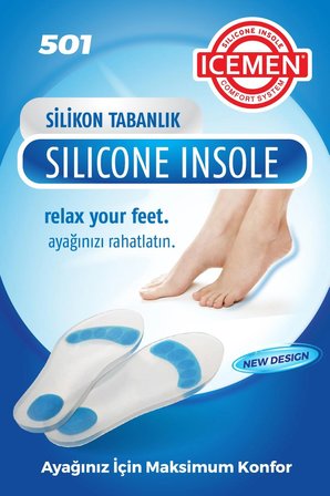 501 - Silikon Tabanlık Tam Ortopedik Anatomik Silikon Ayakkabı Tabanlığı Topuk Dikeni Tabanlık