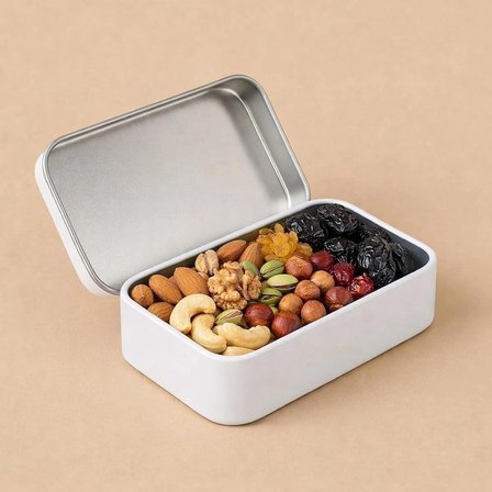 97x58x22 mm Beyaz Metal Açılır Kapanır Kutu | Çok Amaçlı Organizer Takı Oyuncak Sigara Kutusu Snack Box