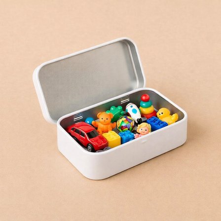 97x58x22 mm Beyaz Metal Açılır Kapanır Kutu | Çok Amaçlı Organizer Takı Oyuncak Sigara Kutusu Snack Box