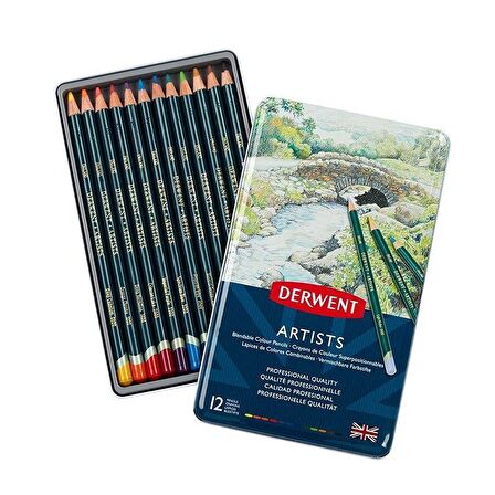 Derwent Artists Pencils Artist Kuru Boya Kalemi 12li Set