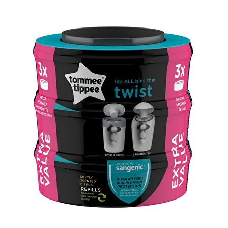 Tommee Tippee Twist Click Çöp Poşeti 3'lü